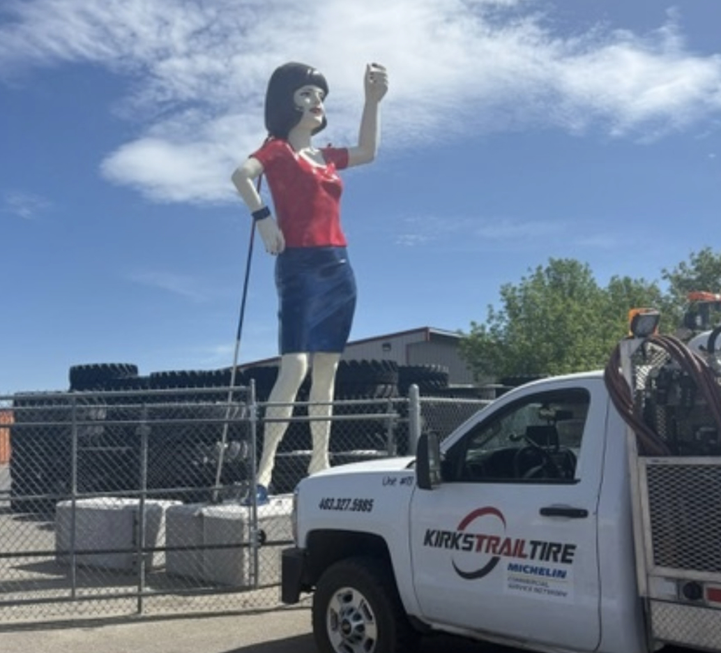 Poker Run - Miss Uniroyal Statue at Kirk's Trail Tire