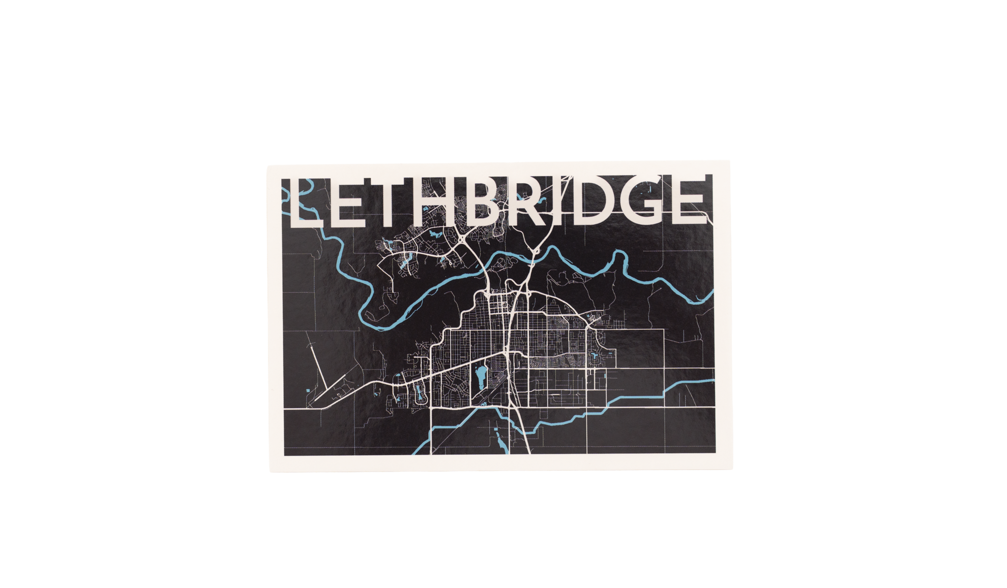Lethbridge Map Postcard